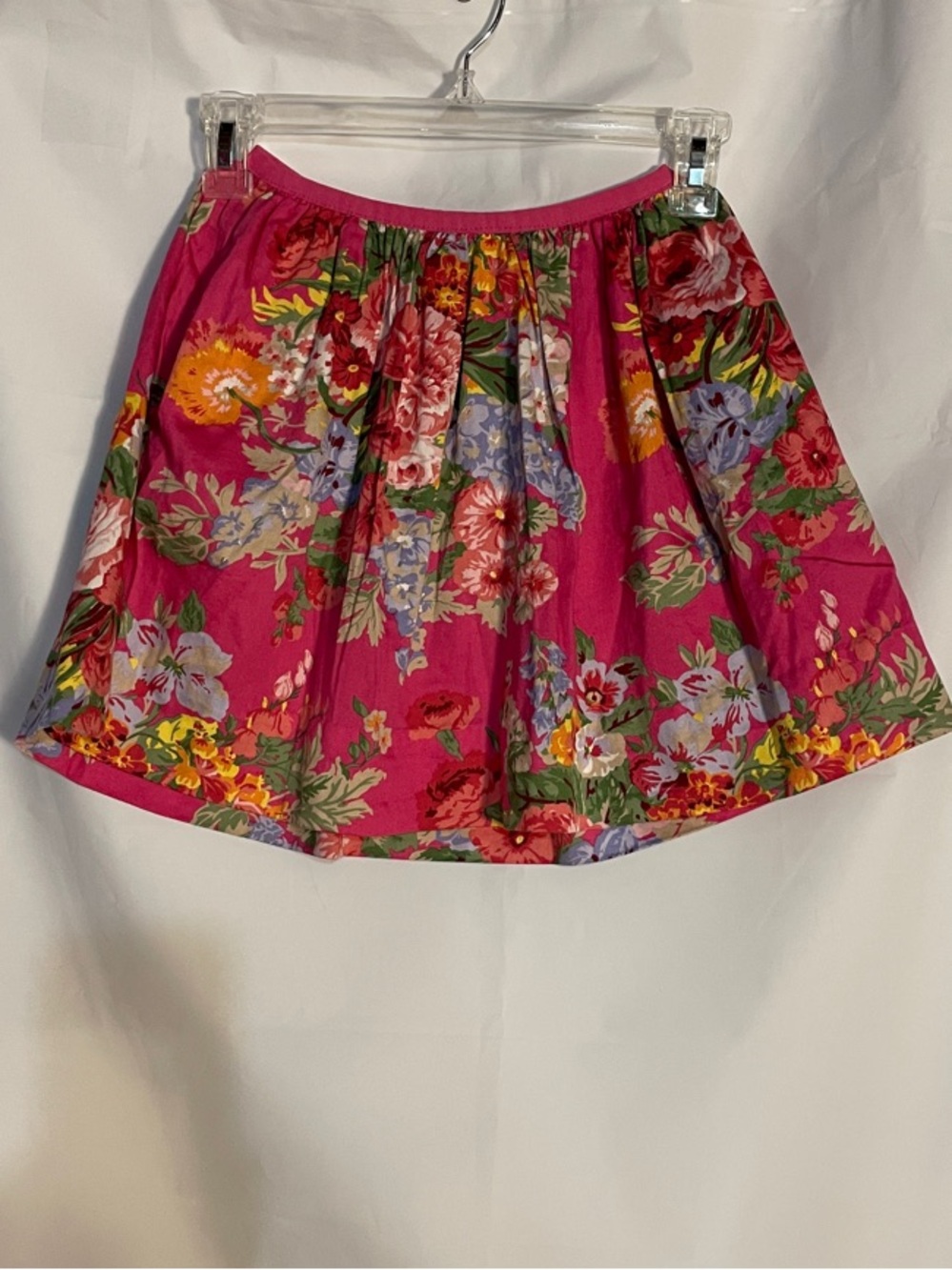 Polo by Ralph Lauren Hot Pink Floral Gathered Skirt, kids 7